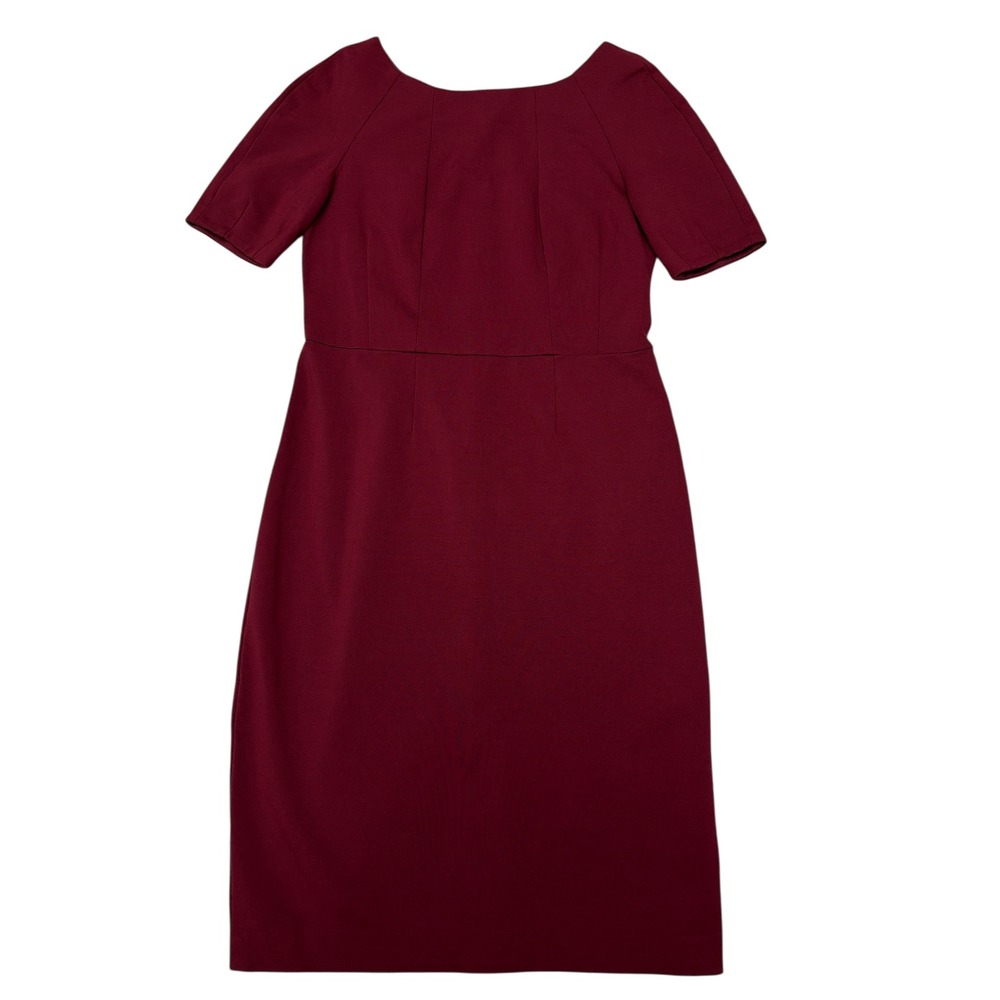Brooks Brothers‎ Burgundy Sheath Dress Short Sleeve Business Casual Size 6